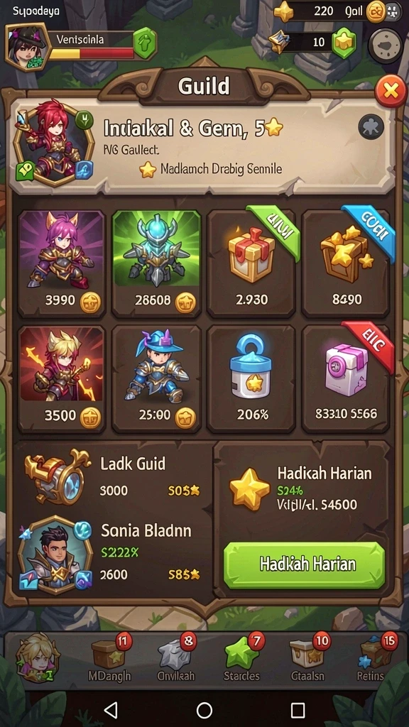 okjk - Tangkapan layar menunjukkan level yang penuh warna di OKJK.