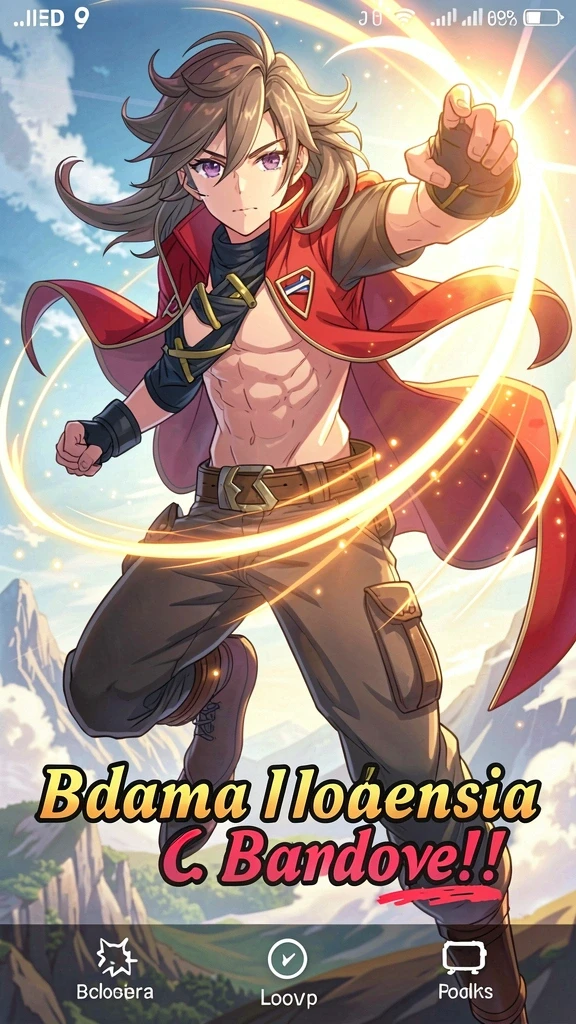ri889 - Tampilan karakter heroik yang menarik.