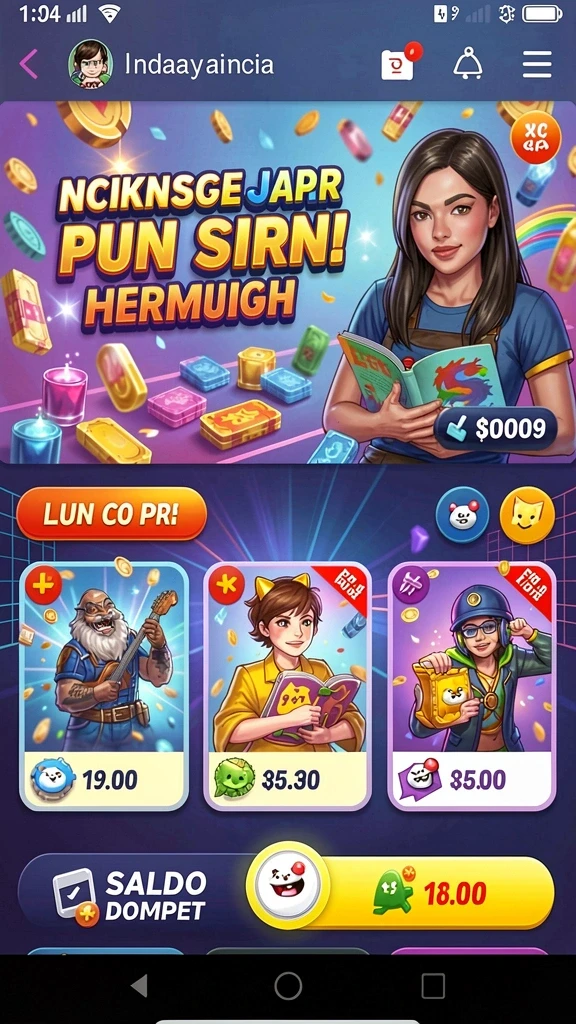 supervip - Tangkapan layar menunjukkan antarmuka utama game SUPERVIP.